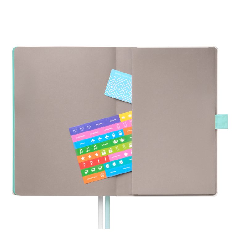 Ежедневник Арктик (Arctic) недатированный, белый/бирюзовый — изображение 10