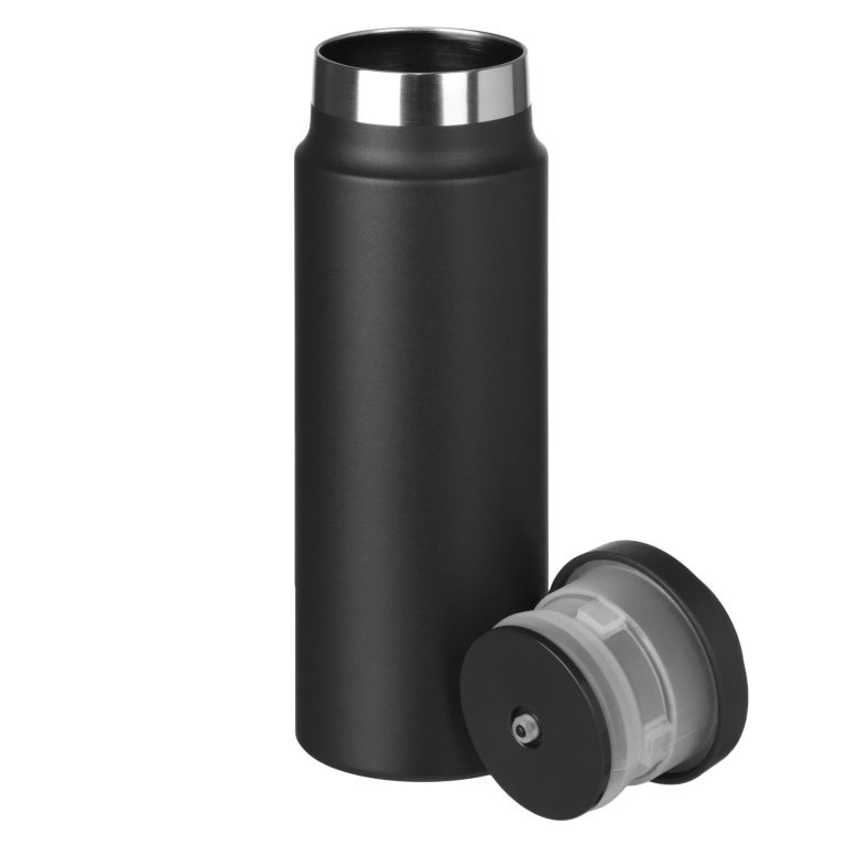 Термобутылка вакуумная герметичная Аллегра (Allegra), черная — изображение 5