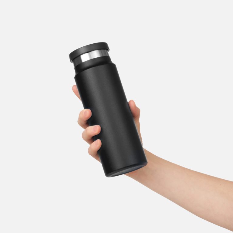 Термобутылка вакуумная герметичная Аллегра (Allegra), черная — изображение 7