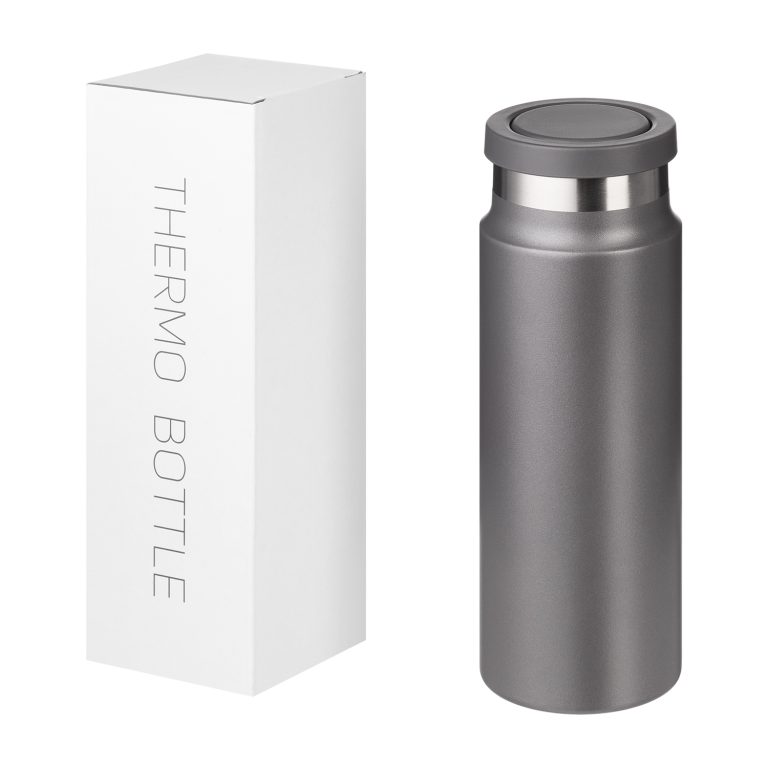 Термобутылка вакуумная герметичная Аллегра (Allegra), серая — изображение 9