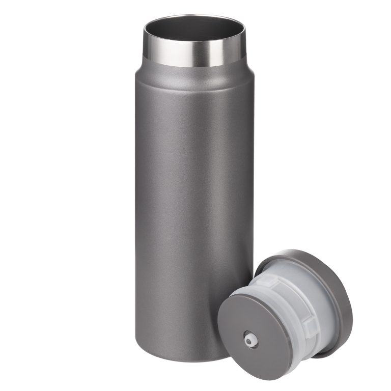 Термобутылка вакуумная герметичная Аллегра (Allegra), серая — изображение 5