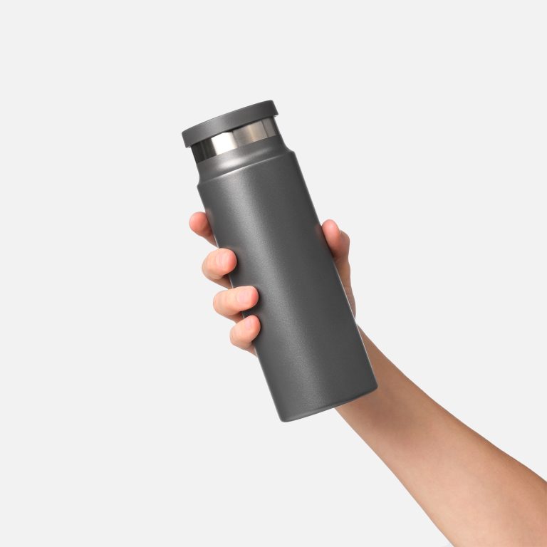 Термобутылка вакуумная герметичная Аллегра (Allegra), серая — изображение 8