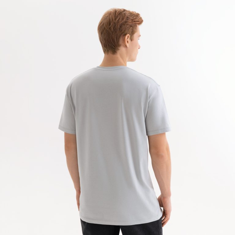 Футболка унисекс Крис (Kris), 150 гр., светло-серая, размер XS — изображение 3