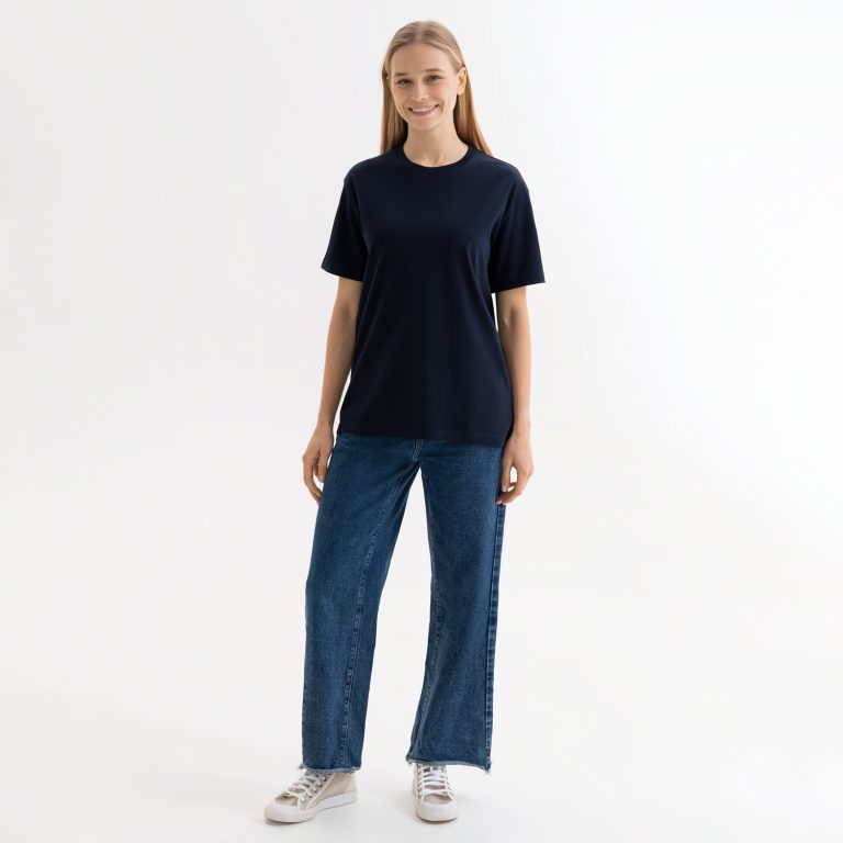 Футболка унисекс Крис (Kris), 150 гр., темно-синяя, размер XXXL — изображение 3