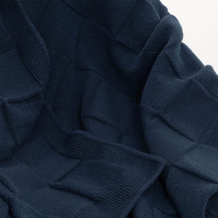 Плед Селла Софт (Cella Soft) вязаный, 160*90 см, синий — изображение 5