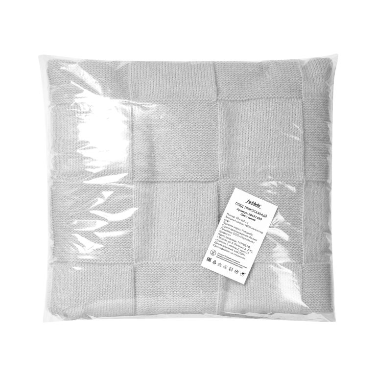 Плед Селла Софт (Cella Soft) вязаный, 160*90 см, серый — изображение 5