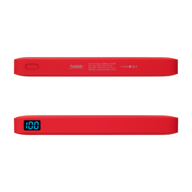 Внешний аккумулятор с подсветкой Анкор Плюс PD (Ancor PD Plus) 10000 mAh, красный — изображение 5