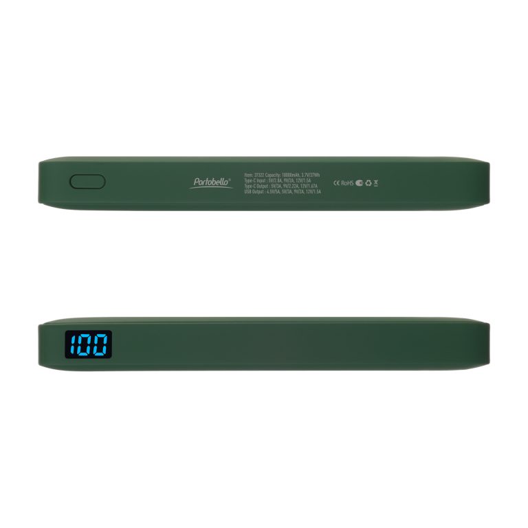 Внешний аккумулятор с подсветкой Анкор Плюс PD (Ancor PD Plus) 10000 mAh, зеленый — изображение 5