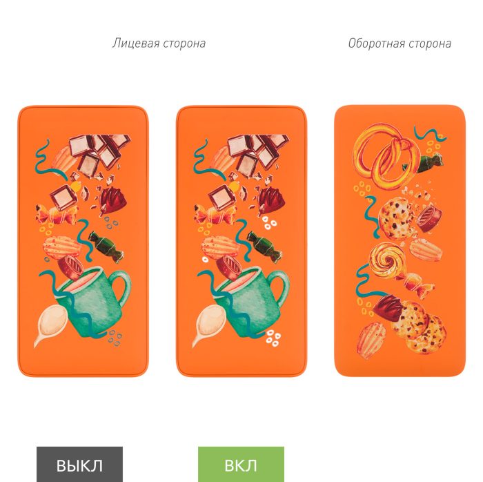 Внешний аккумулятор с подсветкой Ancor PD Plus 10000 mAh, оранжевый — изображение 9