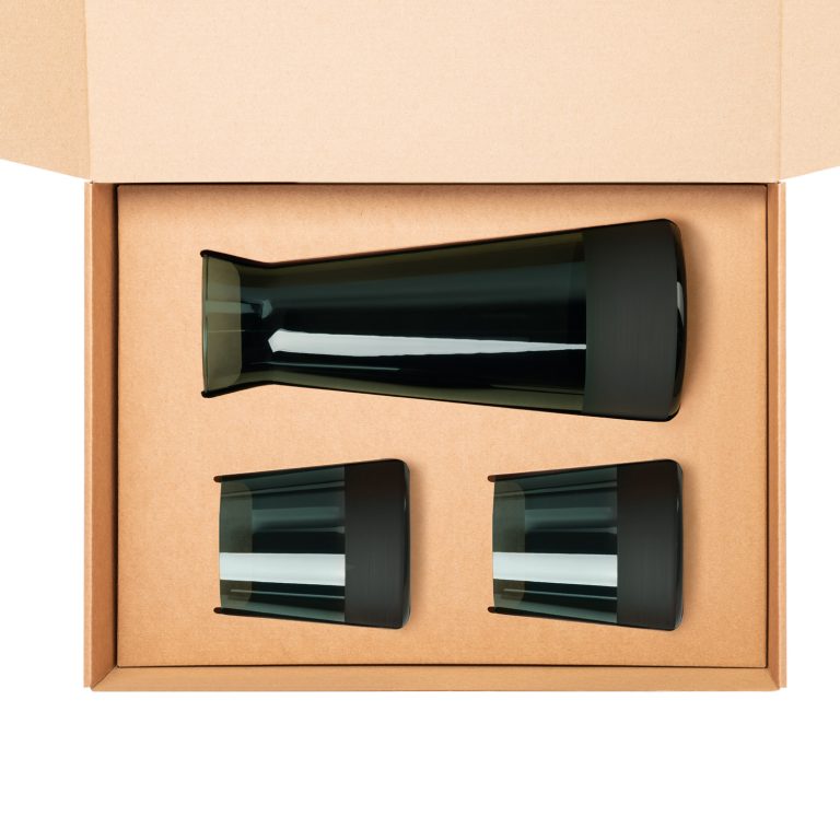 Подарочный набор декантер + 2 стакана Эмеральд (Emerald), зеленый — изображение 2