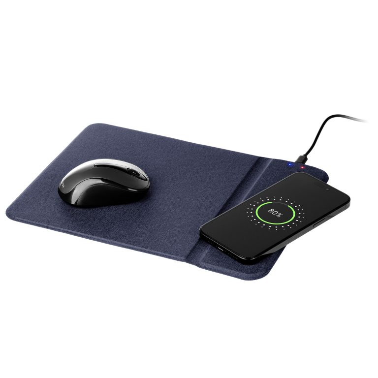 Коврик для мыши с беспроводным зарядным устройством 15W Онор (Honor), синий — изображение 2