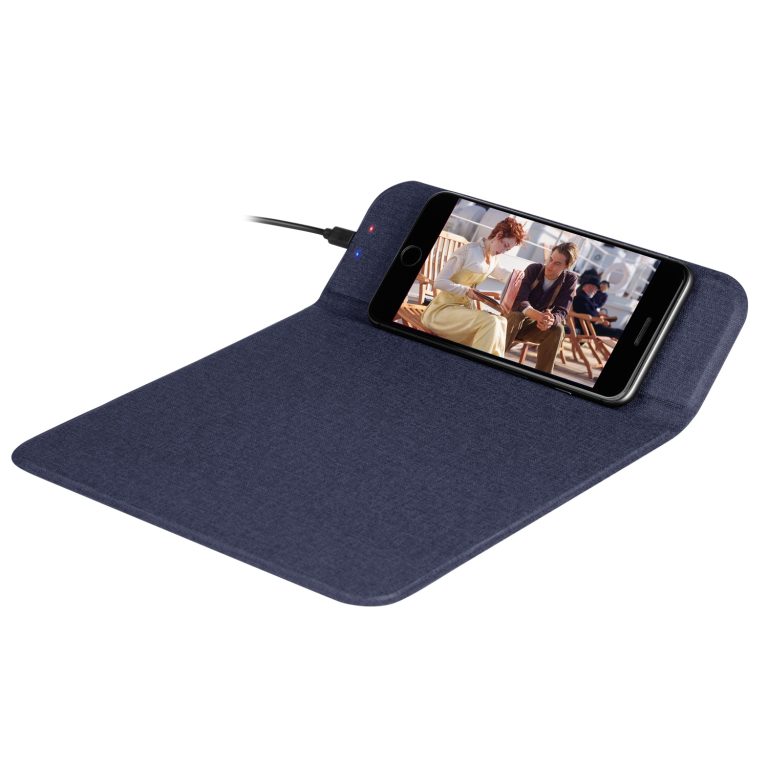 Коврик для мыши с беспроводным зарядным устройством 15W Онор (Honor), синий — изображение 4