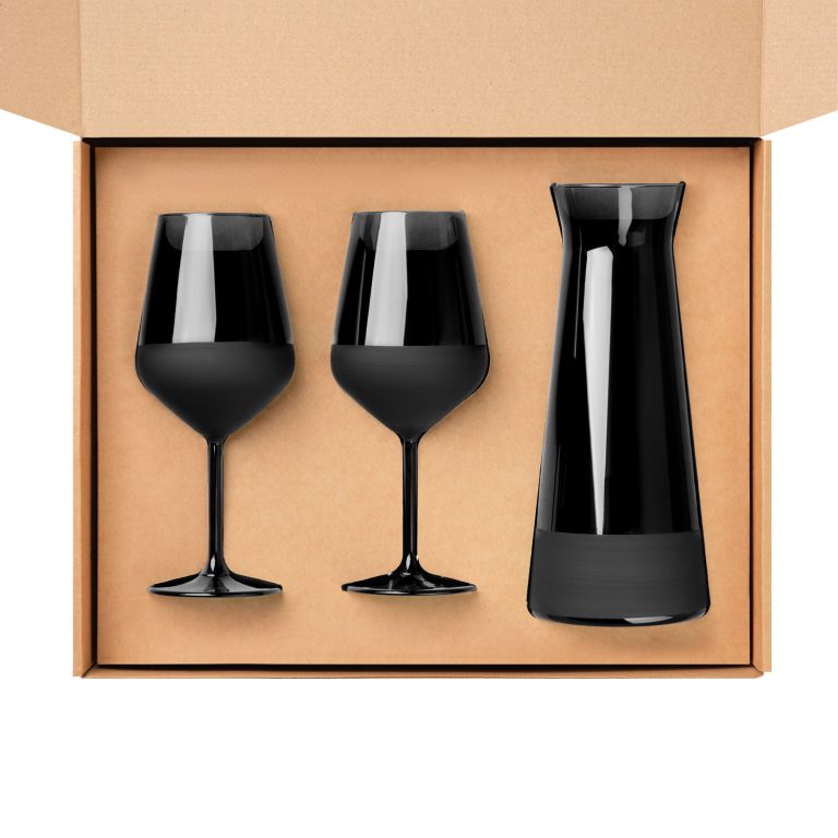 Подарочный набор декантер + 2 бокала для вина Блэк Эдишн (Black Edition), черный — изображение 2