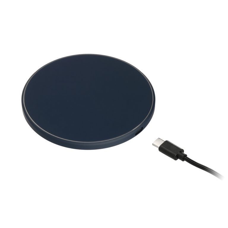Беспроводное зарядное устройство с подсветкой 15W Аурис (Auris), синее — изображение 6