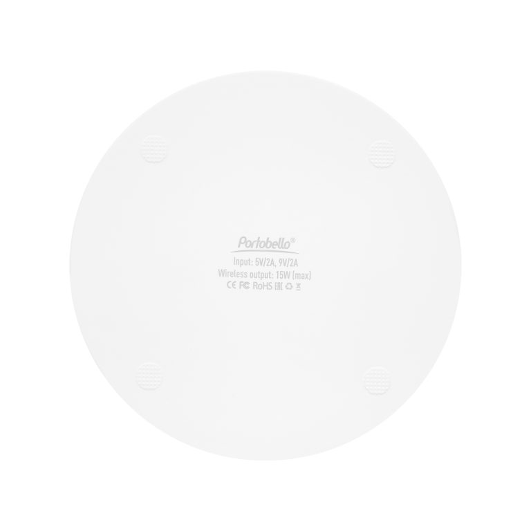 Беспроводное зарядное устройство с подсветкой 15W Аурис (Auris), белое — изображение 7