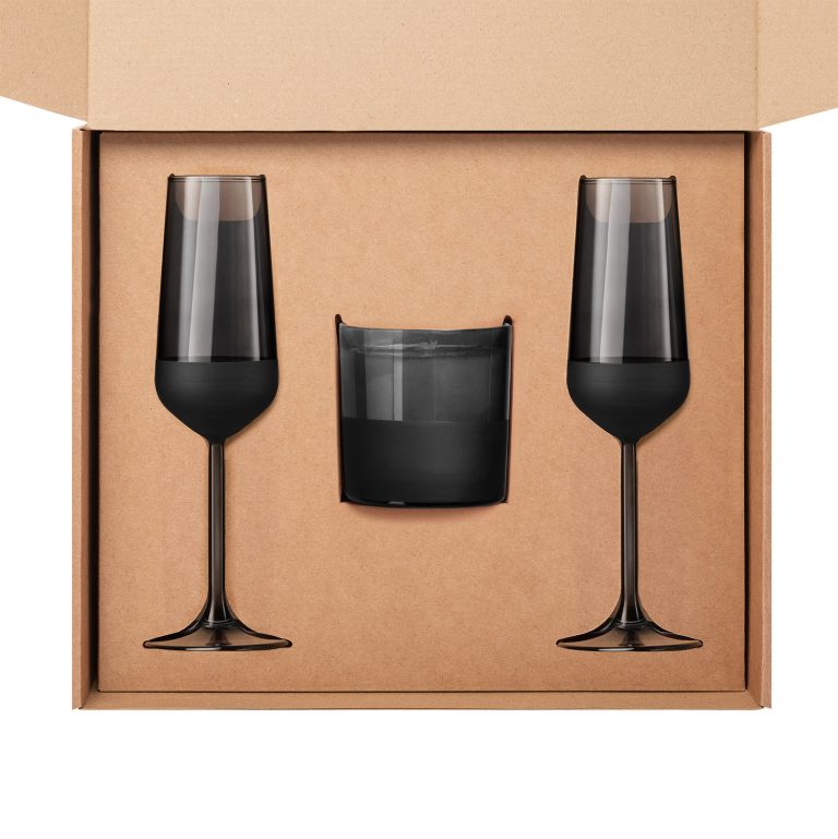 Доп. ложемент под свечу (арт. 73077)  + 2 бокала для шампанского в универсальную коробку (арт. 21006.020) — изображение 3