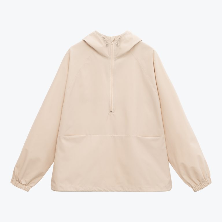 Ветровка (анорак) оверсайз унисекс RISSMAN, бежевая, размер XL/XXL — изображение 9
