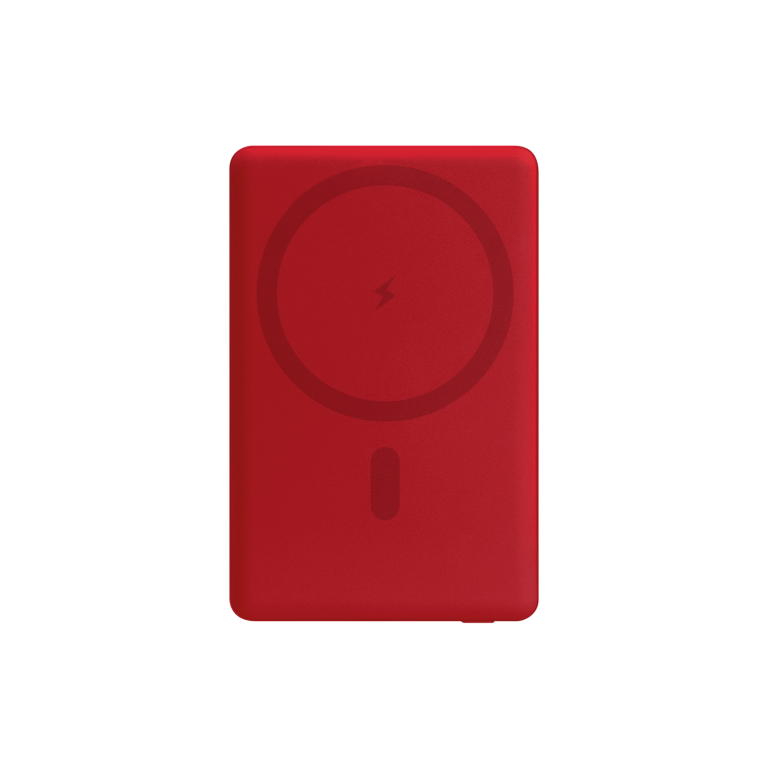 Внешний аккумулятор Атлантис (Atlantis) PD 5000mAh с функцией беспроводной зарядки 15W, красный — изображение 6