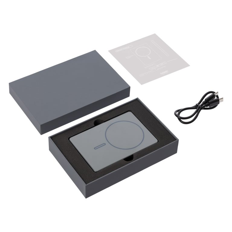 Внешний аккумулятор Оникс PD (Onyx PD) 5000mAh с функцией беспроводной зарядки 15W, серый — изображение 10