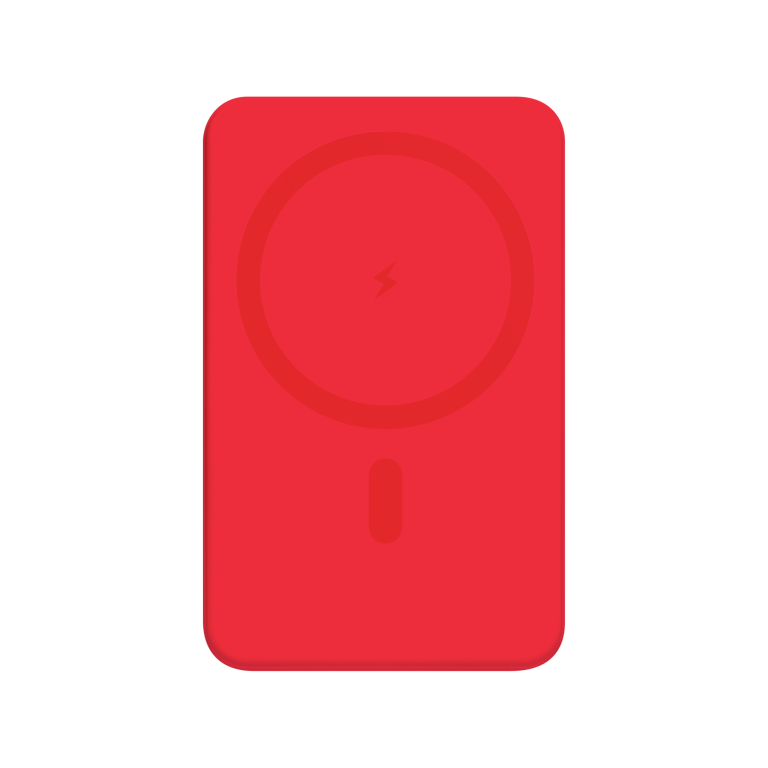 Внешний аккумулятор Ларго PD (Largo PD) 5000mAh с функцией беспроводной зарядки 15W, красный — изображение 3