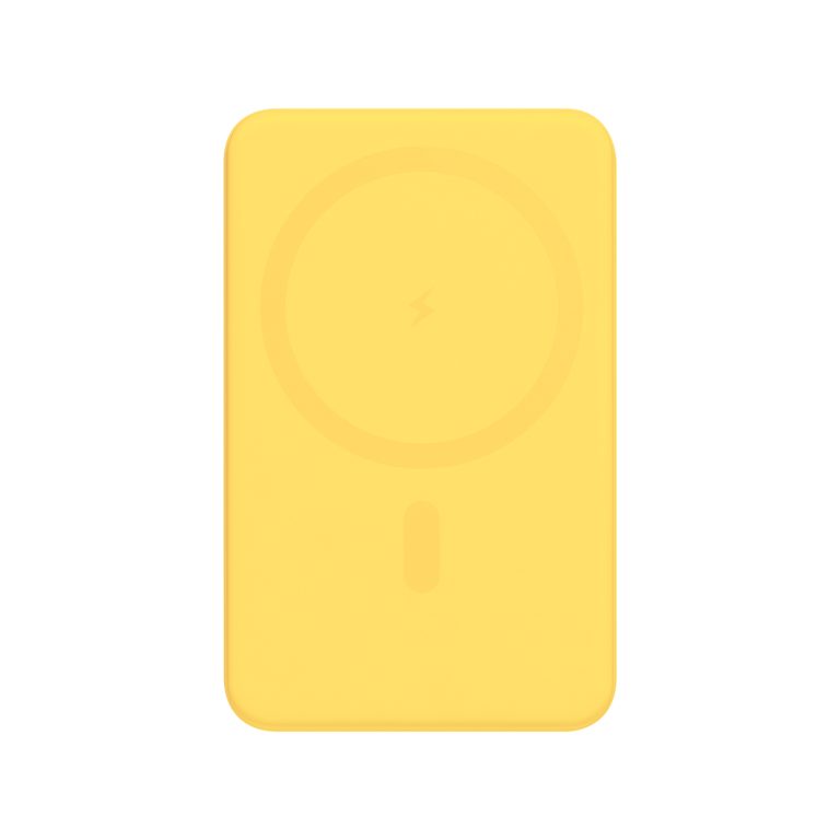 Внешний аккумулятор Ларго PD (Largo PD) 5000mAh с функцией беспроводной зарядки 15W, желтый — изображение 3