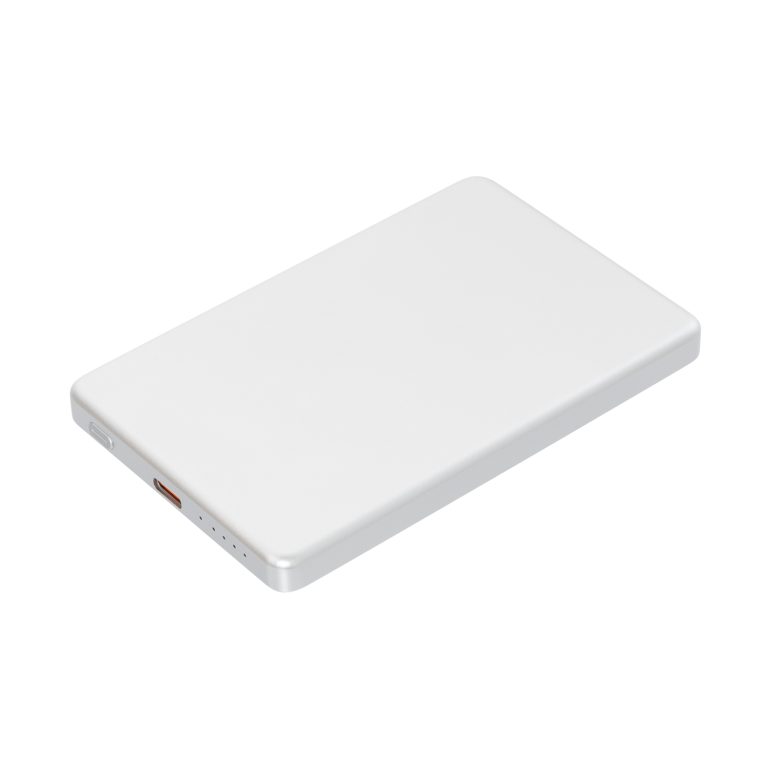 Внешний аккумулятор Атлантис (Atlantis) PD 5000mAh с функцией беспроводной зарядки 15W, серебряный — изображение 2