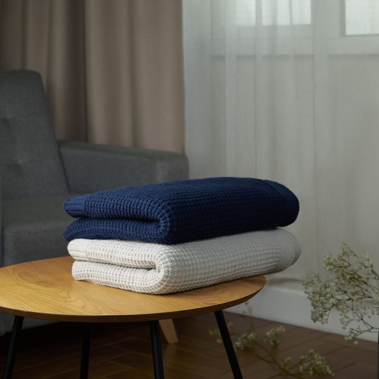 Плед Мальта Софт (Malta Soft) вязаный, 160*90 см, синий — изображение 9