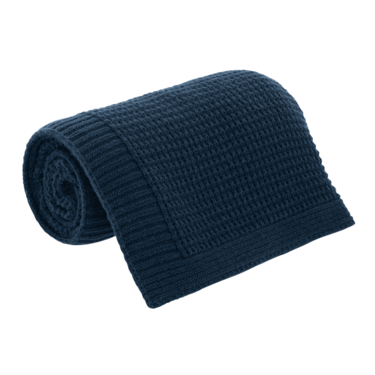 Плед Мальта Софт (Malta Soft) вязаный, 160*90 см, синий — изображение 2