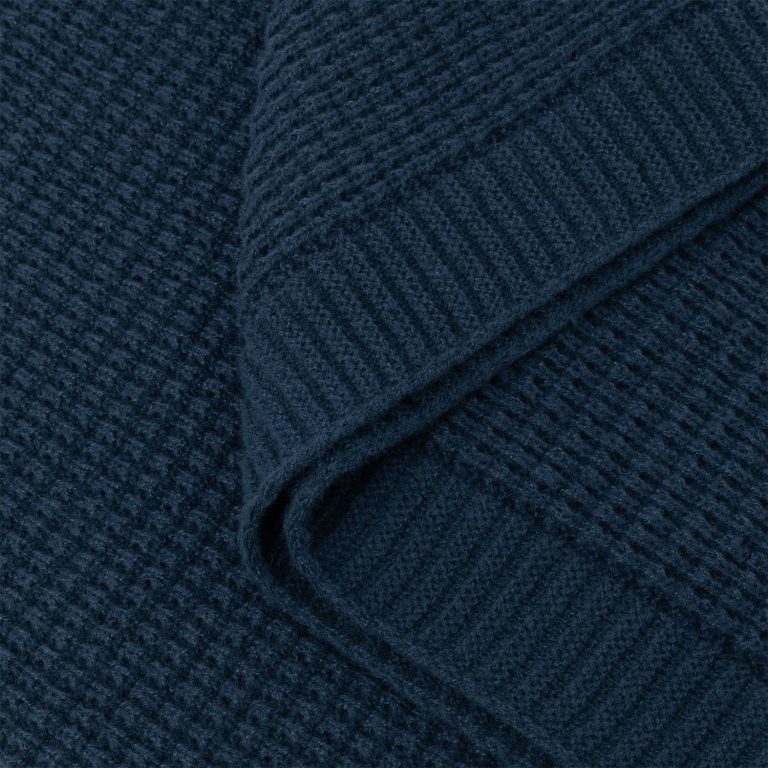 Плед Мальта Софт (Malta Soft) вязаный, 160*90 см, синий — изображение 3