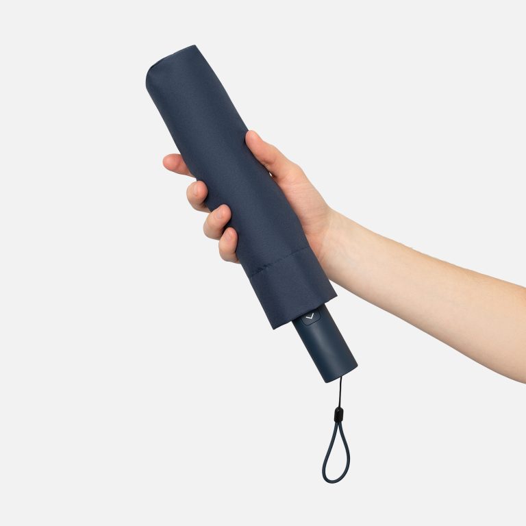 Зонт складной Филтон (Filton), синий с системой безопасности (Safety System) — изображение 6