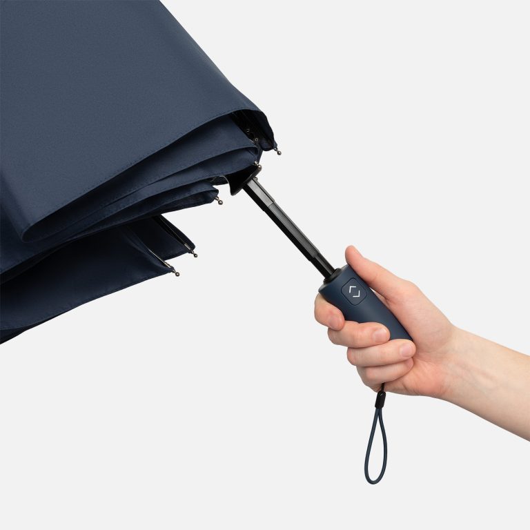 Зонт складной Филтон (Filton), синий с системой безопасности (Safety System) — изображение 7