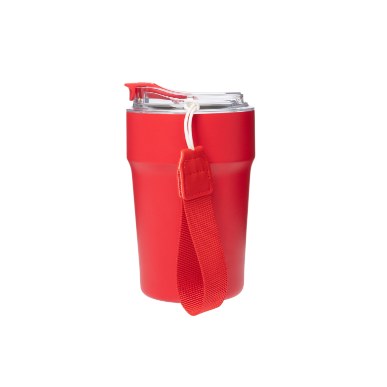 Термокружка вакуумная Монако (Monaco), красная — изображение 4