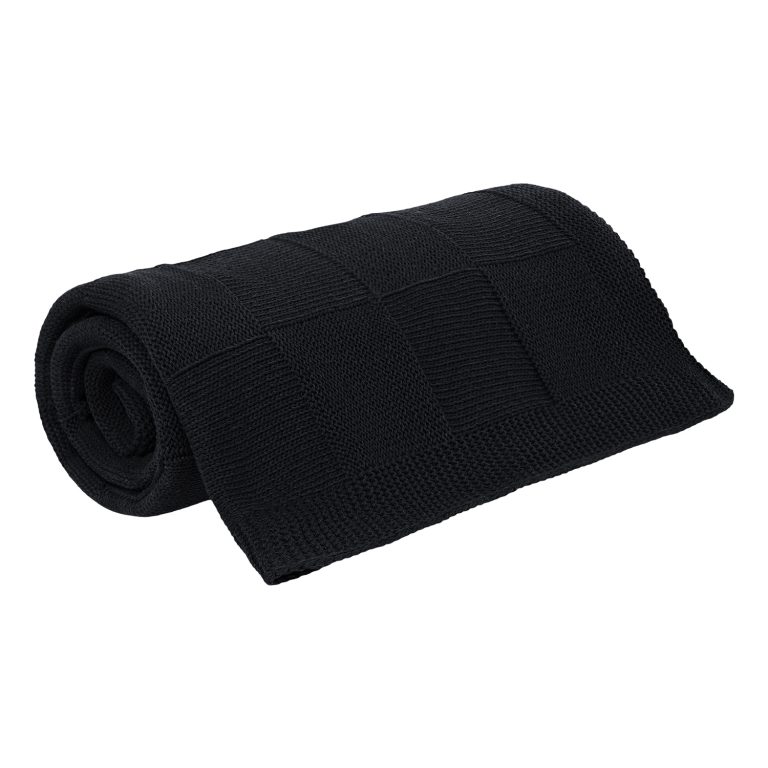 Плед Селла (Cella) вязаный, темно-синий (без подарочной коробки) — изображение 3