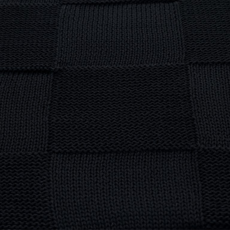 Плед Селла (Cella) вязаный, темно-синий (без подарочной коробки) — изображение 6