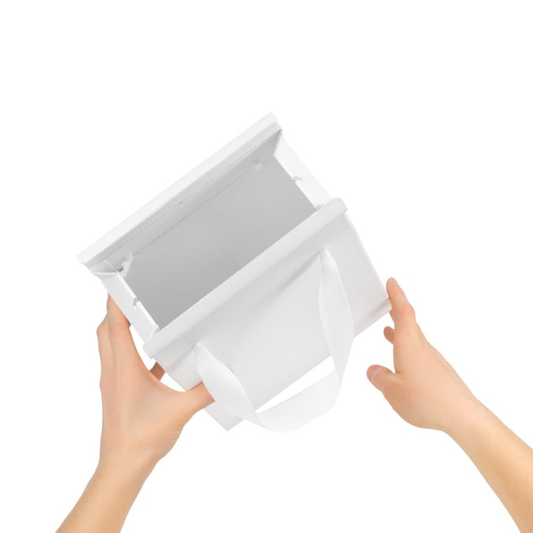 Подарочная коробка-пакет универсальная малая, белая — изображение 2