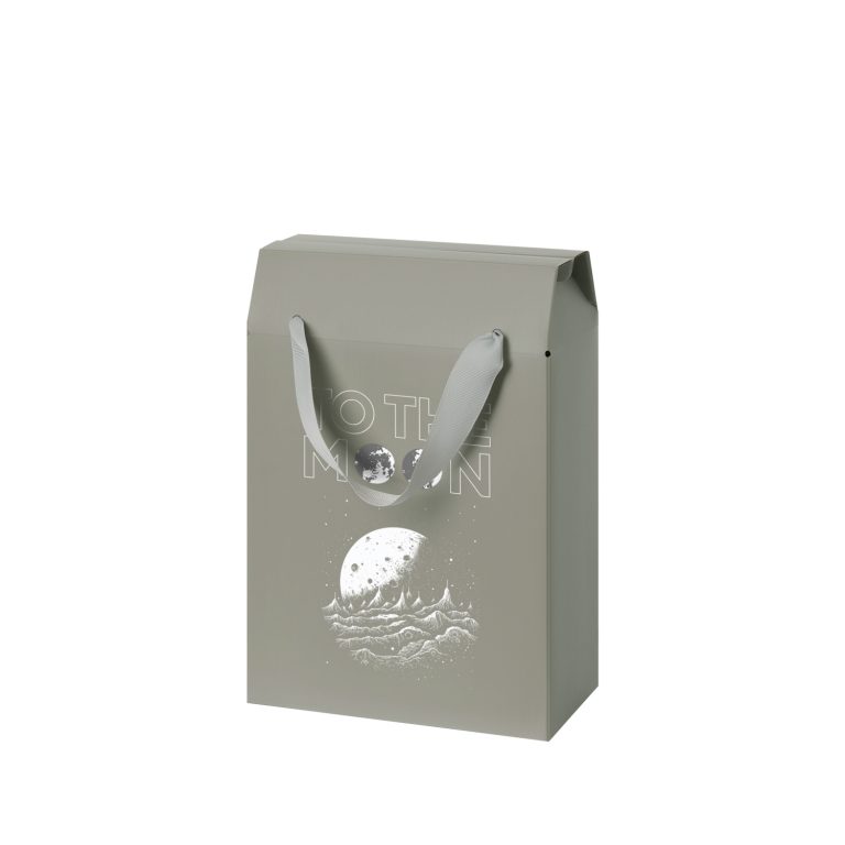 Подарочная коробка-пакет универсальная малая, серая — изображение 7