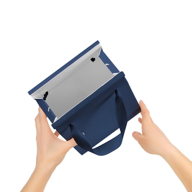 Подарочная коробка-пакет универсальная малая, синяя — изображение 2