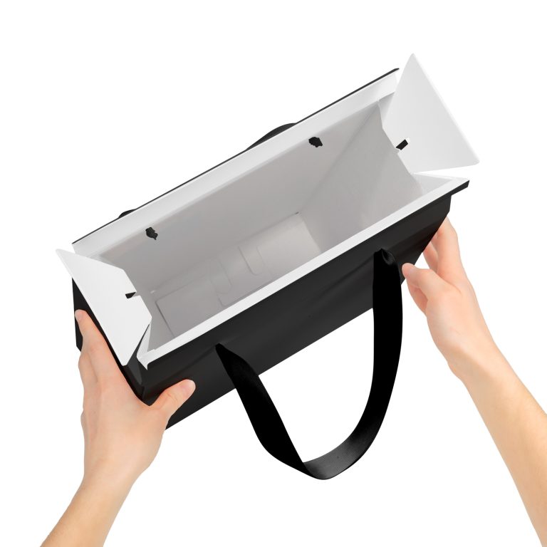 Подарочная коробка-пакет универсальная большая, черная — изображение 2