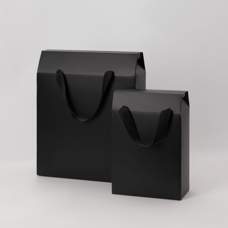 Подарочная коробка-пакет универсальная большая, черная — изображение 4