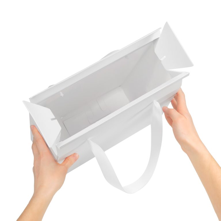 Подарочная коробка-пакет универсальная большая, белая — изображение 2