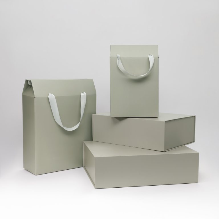 Подарочная коробка-трансформер средняя, серая — изображение 6