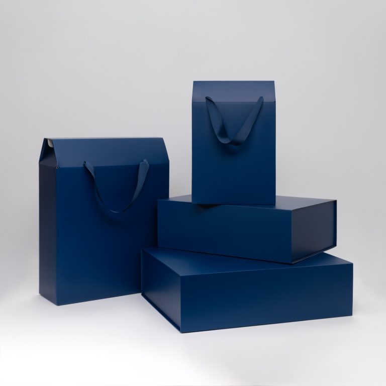 Подарочная коробка-трансформер большая, синяя — изображение 6