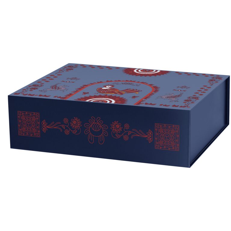 Подарочная коробка-трансформер большая, синяя — изображение 7