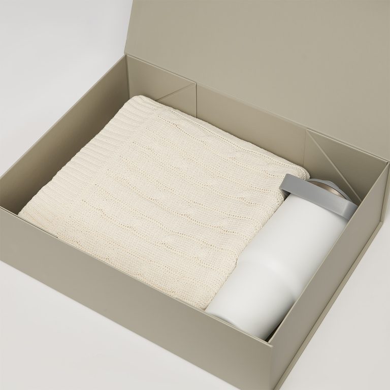 Подарочная коробка-трансформер большая, серая — изображение 9