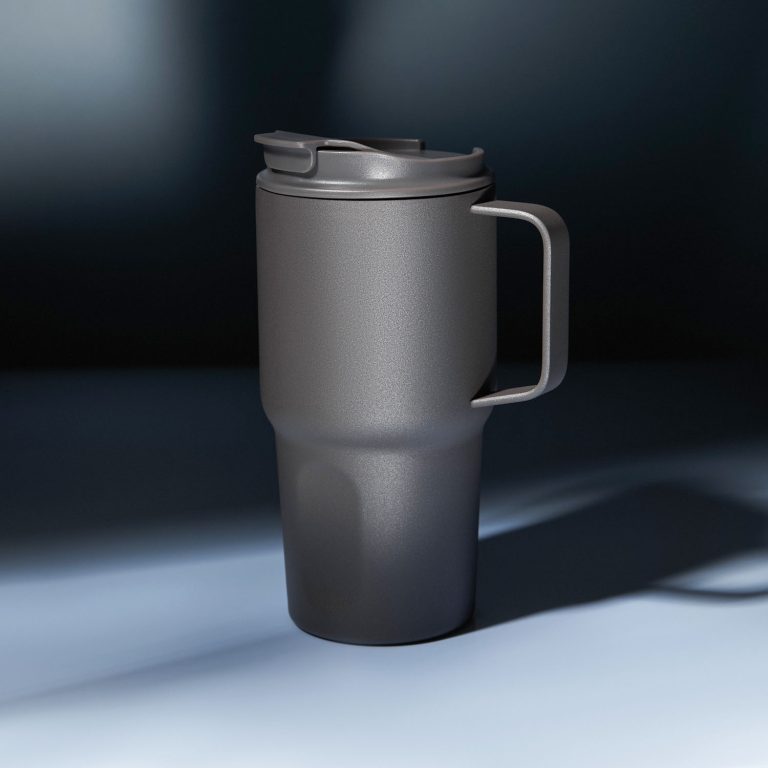 Термокружка вакуумная Авентура (Aventura), серая — изображение 9