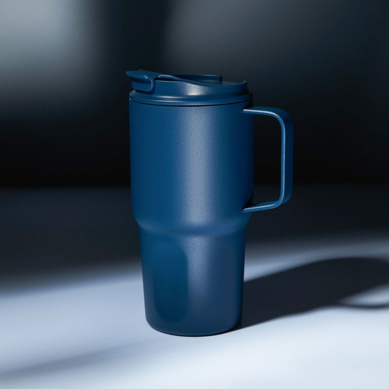 Термокружка вакуумная Авентура (Aventura), синяя — изображение 10