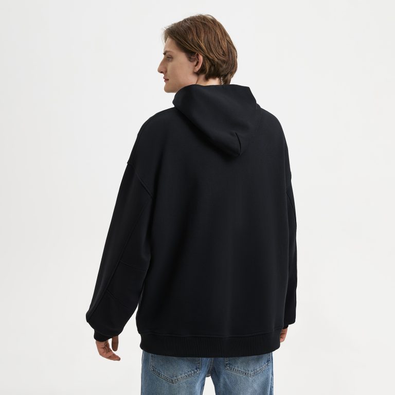 Худи оверсайз унисекс Фьюжн (Fusion), черный, размер 3XL/4XL — изображение 6