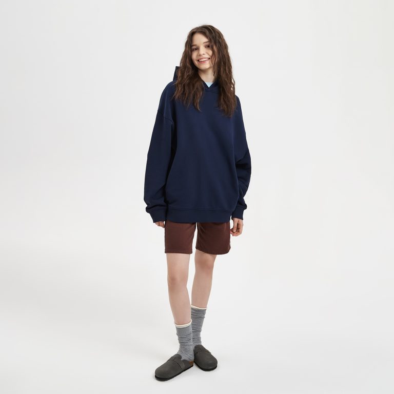 Худи оверсайз унисекс Фьюжн (Fusion), темно-синий, размер XS/S — изображение 4