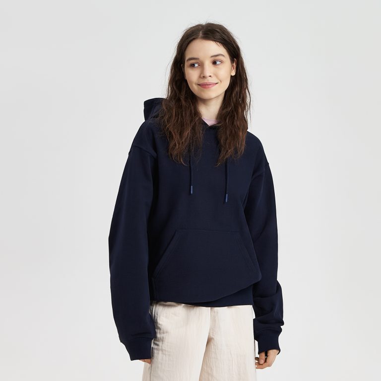 Худи релакс унисекс Адвенче (Adventure), темно-синий, размер XS/S — изображение 3