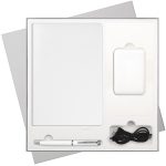 Подарочная коробка без ложемента для ежедневника, ручки и аккумулятора, серая (под съемные ложементы) — изображение 9